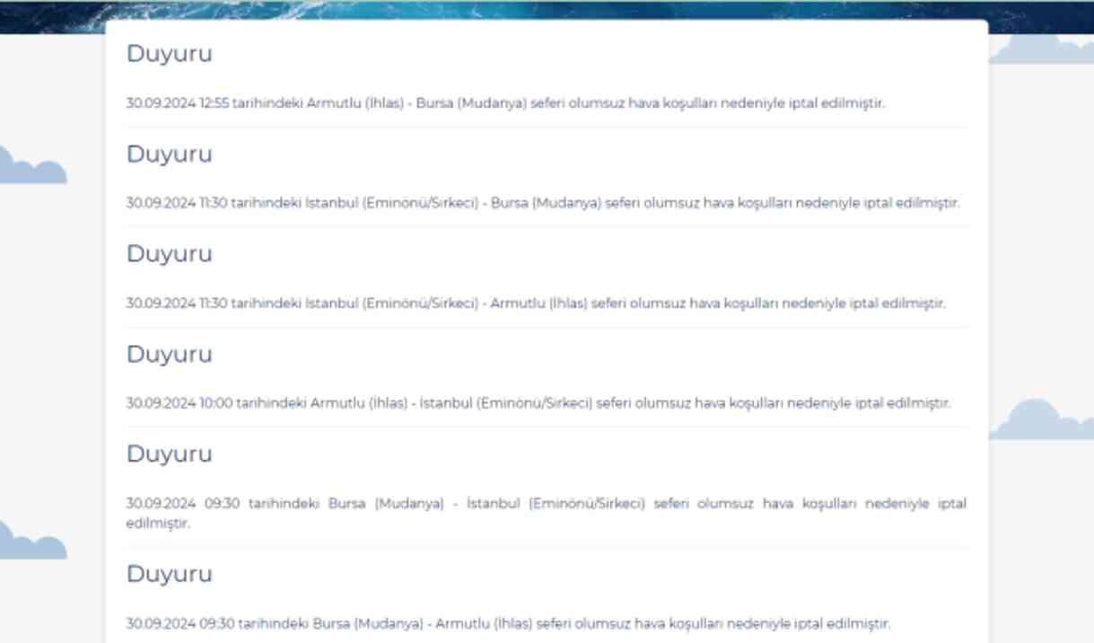 BUDO SEFERLERİ İPTAL! Hangi seferler iptal edildi? BUDO seferleri ne zaman açılacak?