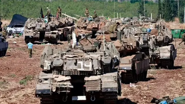 Israel has deployed hundreds of tanks along the Lebanon border.