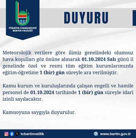 Samsun okullar tatil mi? 1 Ekim Salı Samsun okul yok mu, var mı?