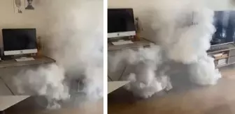 2 dakika arayla bomba gibi patladı, facianın eşiğinden dönüldü