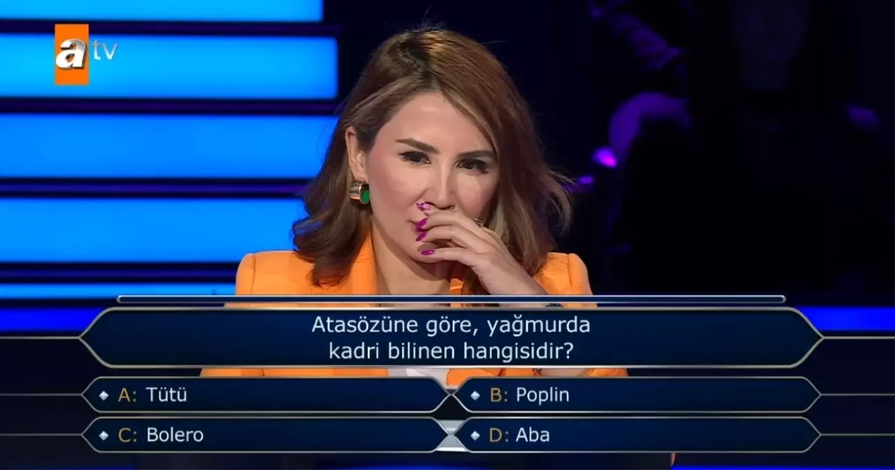 Atasözüne göre, yağmurda kadri bilinen hangisidir? Kim Milyoner Olmak İster sorusu!