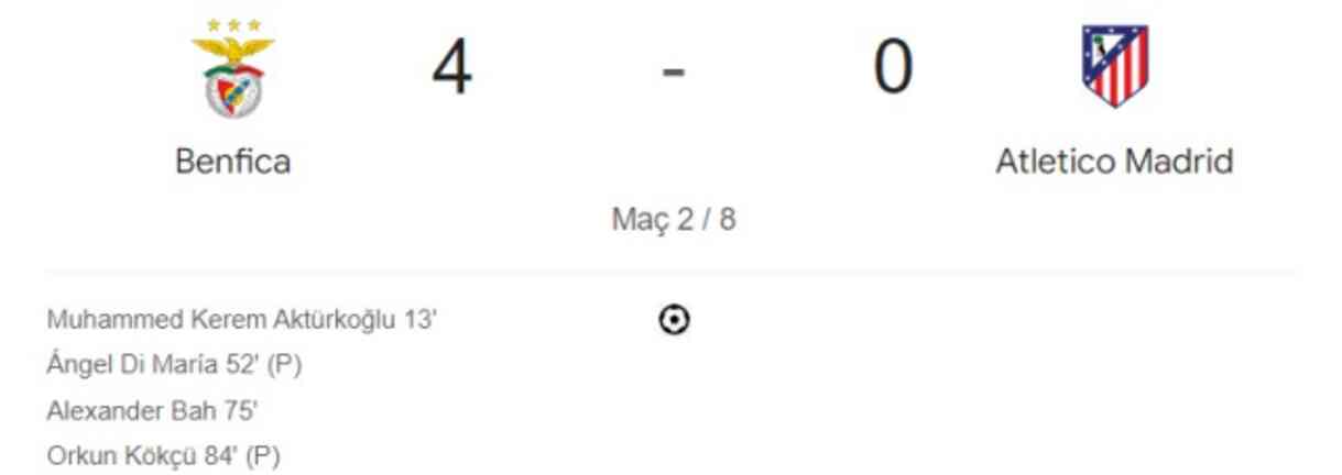 Benfica Atletico Madrid maçı kaç kaç, bitti mi? MAÇ SONUCU! Benfica Atletico Madrid golleri kim attı, canlı maç anlatımı!