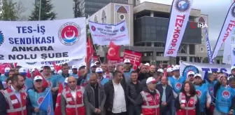 İşçiler Hazine ve Maliye Bakanlığı Önünde Eylem Düzenledi