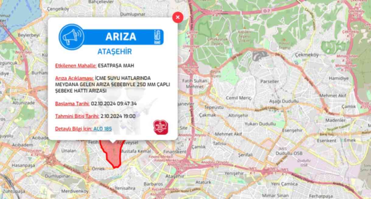 İstanbul İSKİ su kesintisi! 2-3 Ekim Ataşehir, Kağıthane, Tuzla, Zeytinburnu su kesintisi listesi! Sular ne zaman gelecek?