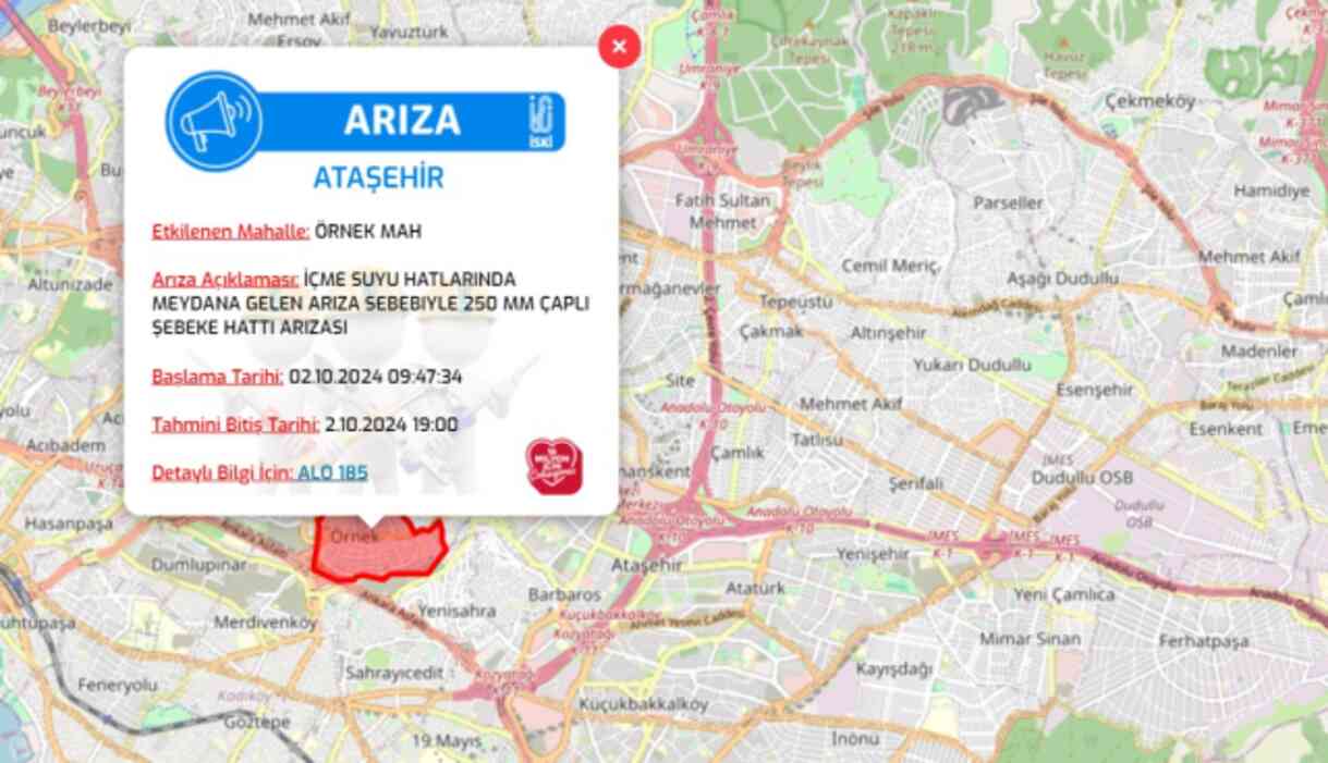 İstanbul İSKİ su kesintisi! 2-3 Ekim Ataşehir, Kağıthane, Tuzla, Zeytinburnu su kesintisi listesi! Sular ne zaman gelecek?