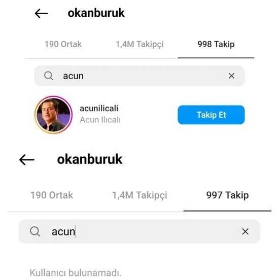 Okan Buruk, Acun Ilıcalı'yı takipten çıkardı