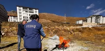 VEDAŞ Bitlis'te Yangın Tatbikatı Düzenledi