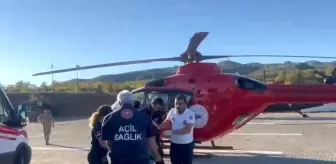 Tunceli'de Düşen Kadın Hava Ambulansıyla Hastaneye Kaldırıldı