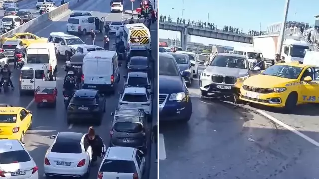 İstanbul'da dehşete düşüren görüntü! Çok sayıda aracı çarpıp kaçmaya çalıştı. 

На русском языке: 

Ужасающая сцена в Стамбуле! Попытался сбежать, врезавшись в множество автомобилей.