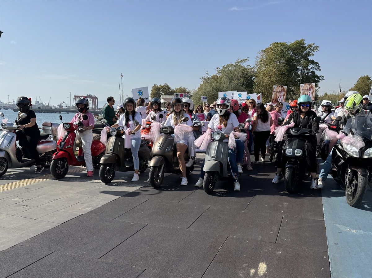 Motosikletli Kadınlardan Meme Kanseri Farkındalık Turu