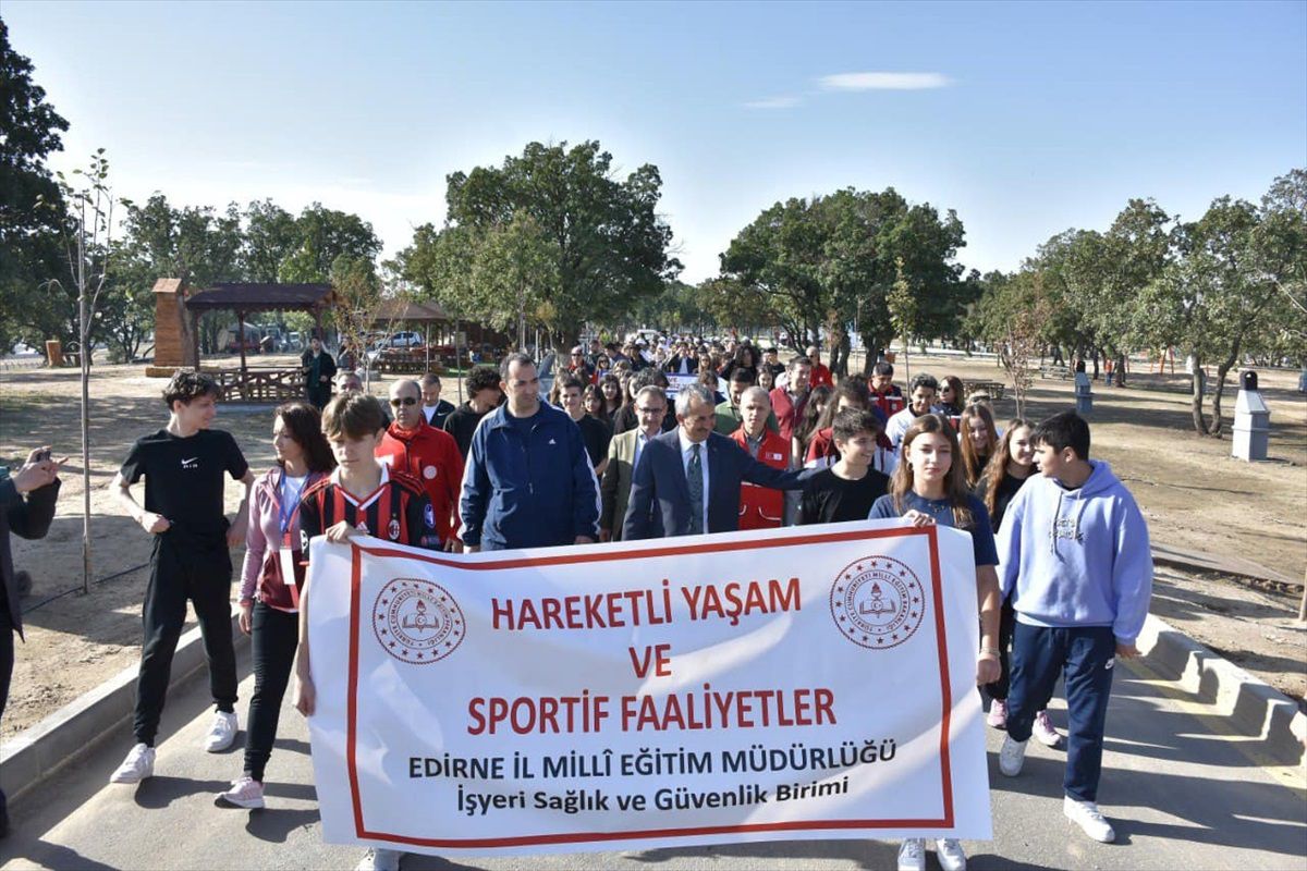 Edirne'de Dünya Yürüyüş Günü Etkinlikleri Düzenlendi
