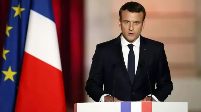 French President Macron calls for the suspension of arms shipments to Israel.