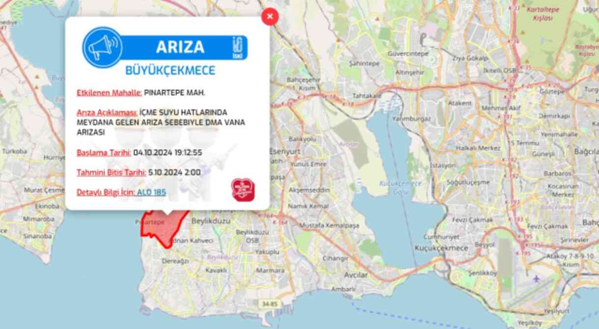 İstanbul İSKİ su kesintisi! 5-6 Ekim Esenyurt, Küçükçekmece, Maltepe, Beylikdüzü su kesintisi listesi! Sular ne zaman gelecek?