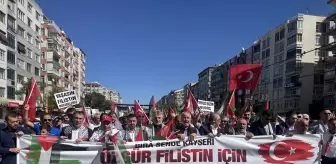 Kayseri'de Filistin İçin Yürüyüş Düzenlendi