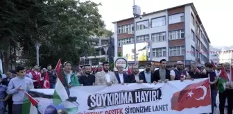 Gümüşhane'de Gazze İşgali Protesto Edildi