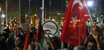 Mersin, Hatay ve Osmaniye'de İsrail'in Filistin'e Saldırılarına Karşı Protesto Yürüyüşleri Düzenlendi