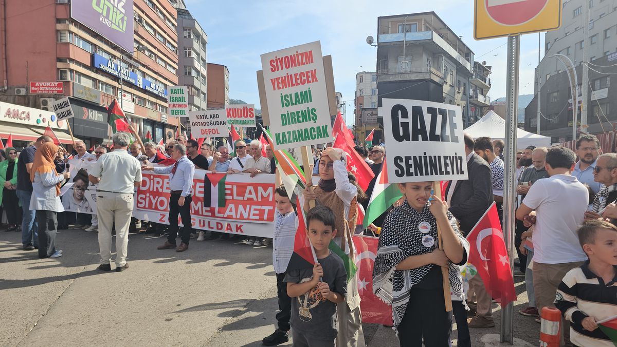 Zonguldak'ta Filistin'e Destek Yürüyüşü