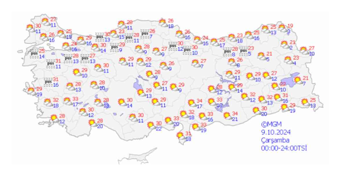 9 Ekim İstanbul Hava durumu | İstanbul'da hava nasıl olacak? İstanbul günlük ve 5 günlük hava durumu tahmini!