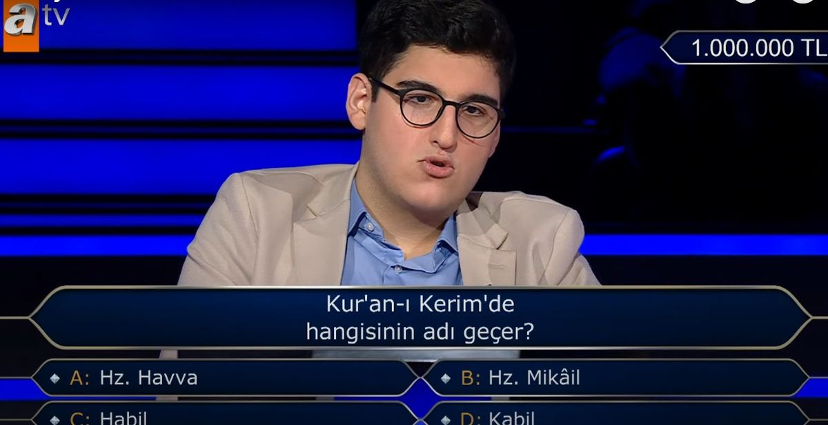 Habil Kuran'da geçiyor mu? Habil ismi Kuran'ı Kerim'de geçiyor mu? (Kim Milyoner Olmak İster?)