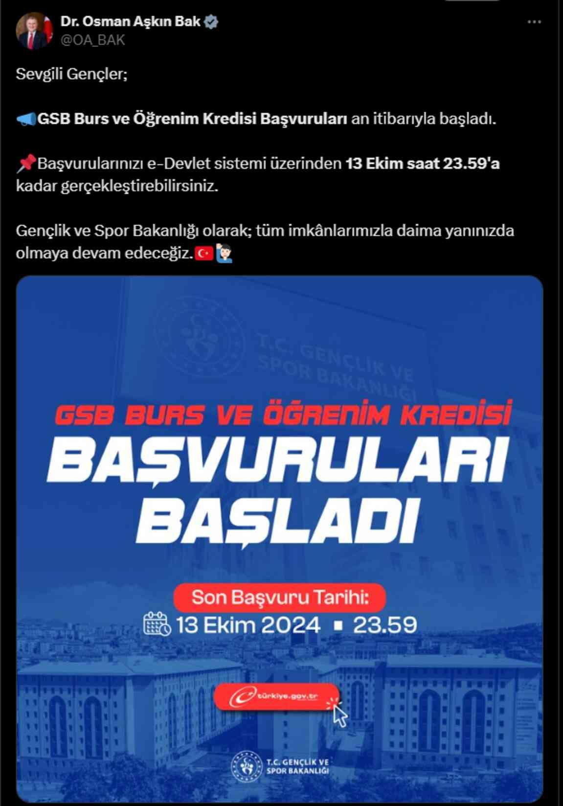 KYK BURS/ KREDİ BAŞVURUSU: KYK burs/kredi başvuruları başladı! KYK burs/kredi nasıl başvurulur? Başvuru ekranı