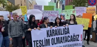 Trabzon'da Kadın Cinayetlerine Karşı Protesto Yürüyüşü