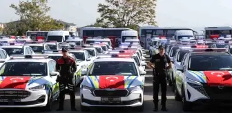 Denizli'de jandarma ve polisin 141 yeni aracı hizmete alındı