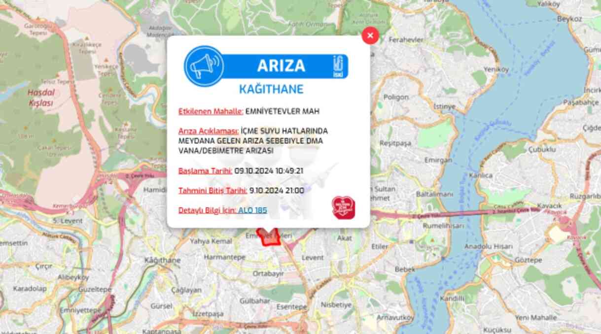 İstanbul İSKİ su kesintisi! 9-10 Ekim Küçükçekmece, Kağıthane, Beşiktaş su kesintisi listesi! Sular ne zaman gelecek?