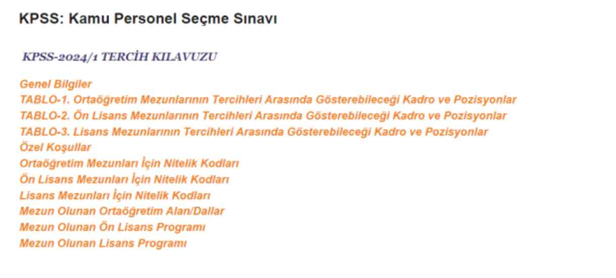KPSS ORTAÖĞRETİM TERCİH EKRANI! KPSS Ortaöğretim tercihleri başladı mı?