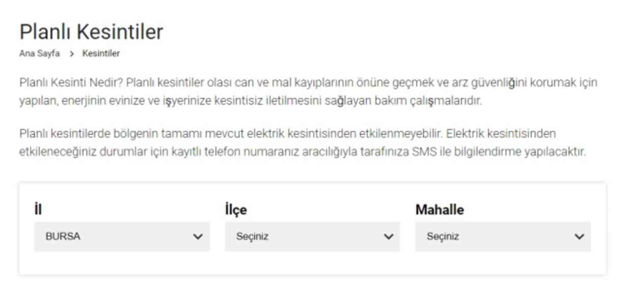Bursa elektrik kesintisi! 10-11 Ekim Yıldırım, Nilüfer, İnegöl elektrik kesintisi ne zaman gelecek?