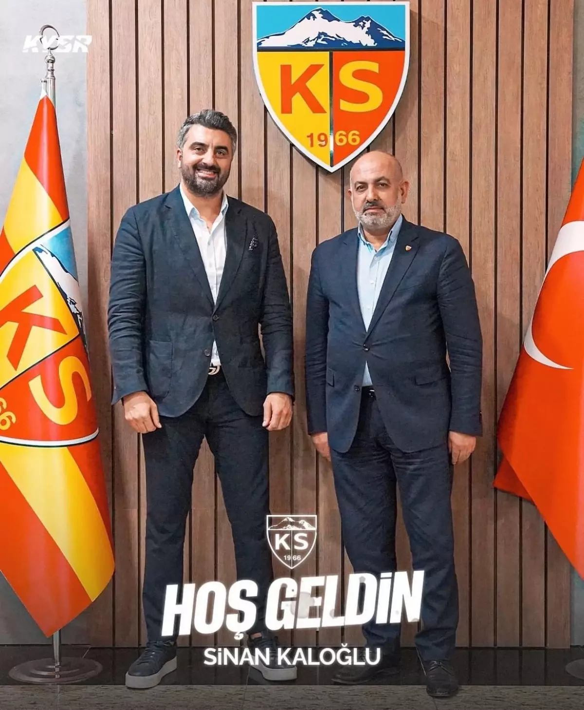 Kayserispor'un Yeni Teknik Direktörü Sinan Kaloğlu'nun Ekibi Açıklandı