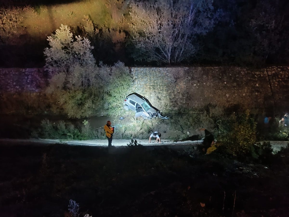 Samsun'da Köpeğe Çarparak Şarampole Devrilen Araçta Sürücü Yaralandı