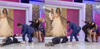 Kocamda kocam şarkısının Murat'ı bayılınca Songül Karlı dengesini kaybedip düştü