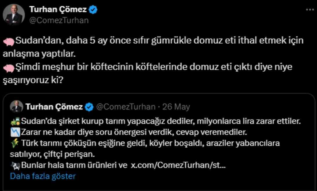 Türkiye Sudan'dan domuz eti mi ithal ediyor? Beklenen açıklama geldi