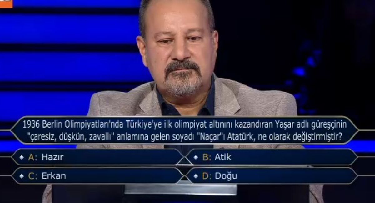 1936 Berlin Olimpiyatları'nda Türkiye'ye ilk olimpiyat altınını kazandıran Yaşar adlı güreşçinin 'çaresiz, düşkün, zavallı' anlamına gelen soyadı '...