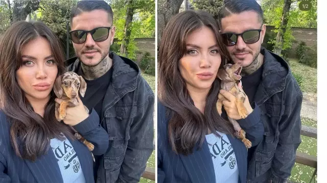 Wanda Nara and Icardi, who turned back from the brink of separation, share a family photo.