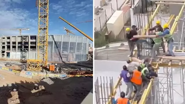 Workers clashed during the construction of Camp Nou: 6 injured.