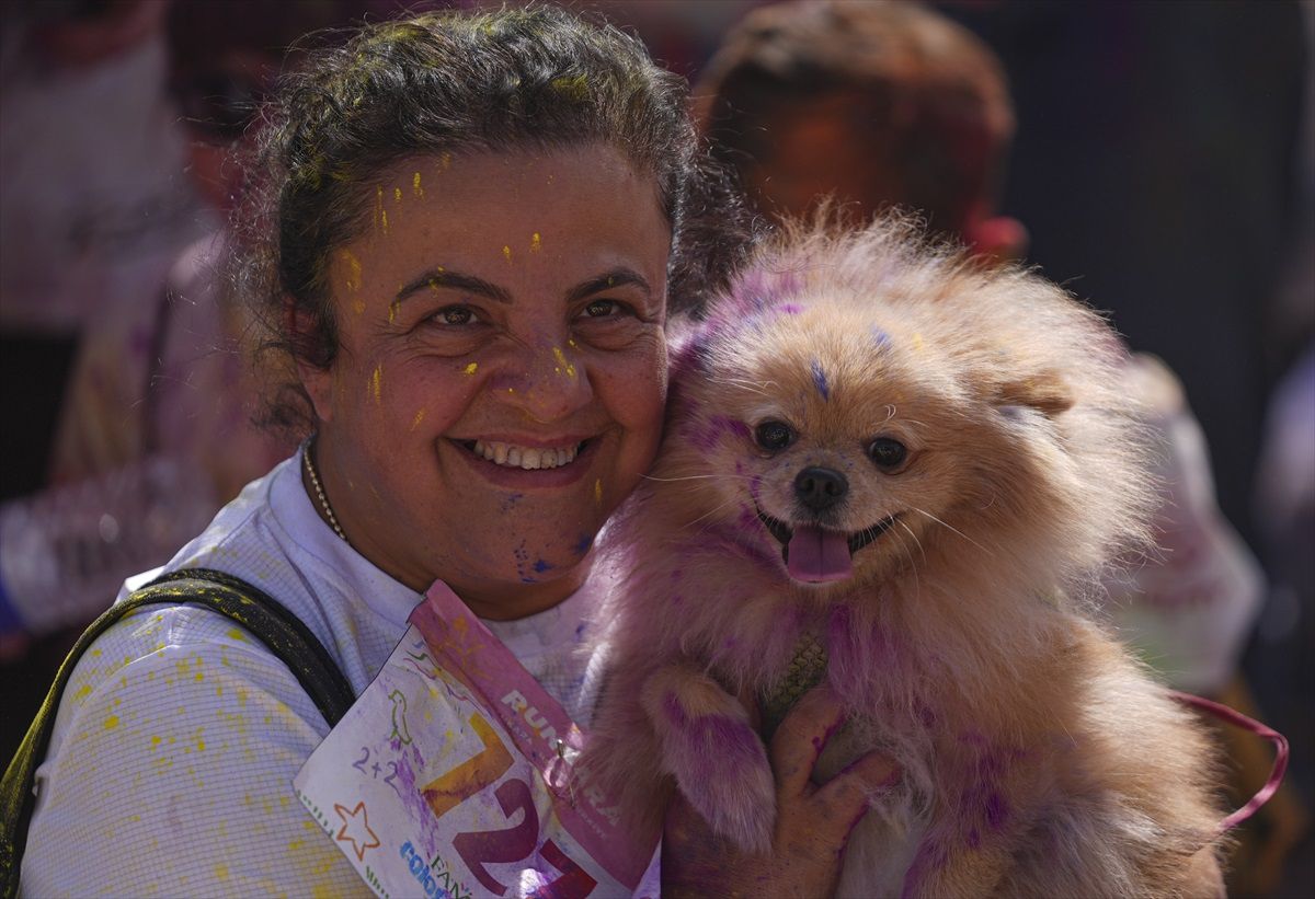Renkli Koşu Festivali 'Color Sky 5K' Başkentte Gerçekleşti