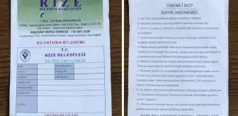 Rize Belediyesi, Su Faturalarındaki Reklam İddialarına Yanıt Verdi