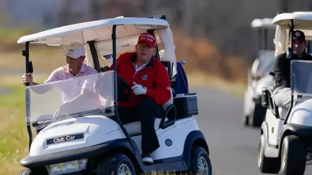 It was claimed that Trump's golf playing was banned due to security concerns.