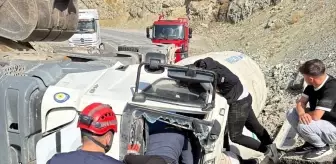 Tunceli'de Beton Mikserinin Devrilmesi Sonucu Sürücü Yaralandı