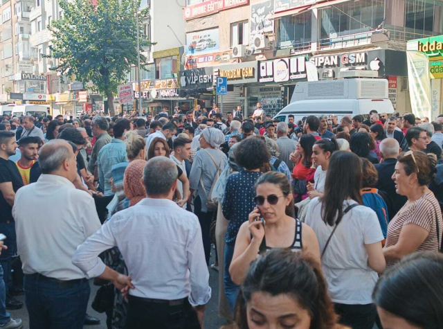 DEM Party members gathered for the banned rally, police warned the crowd to disperse