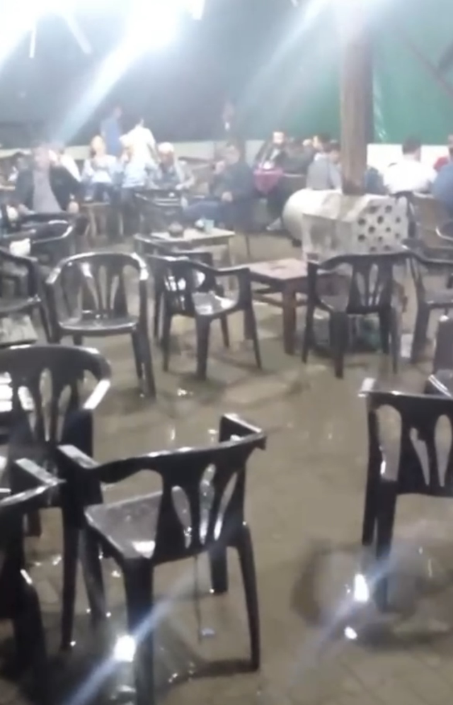 The coffeehouse was flooded, they continued to play