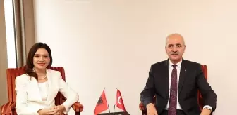 TBMM Başkanı Kurtulmuş, Arnavutluk Meclis Başkanı Spiropali ile görüştü