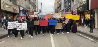 Zonguldak'ta Kadına Yönelik Şiddet Protestosu