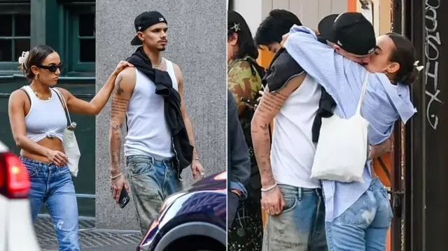 David Beckham's son Romeo was spotted in New York with his new girlfriend.