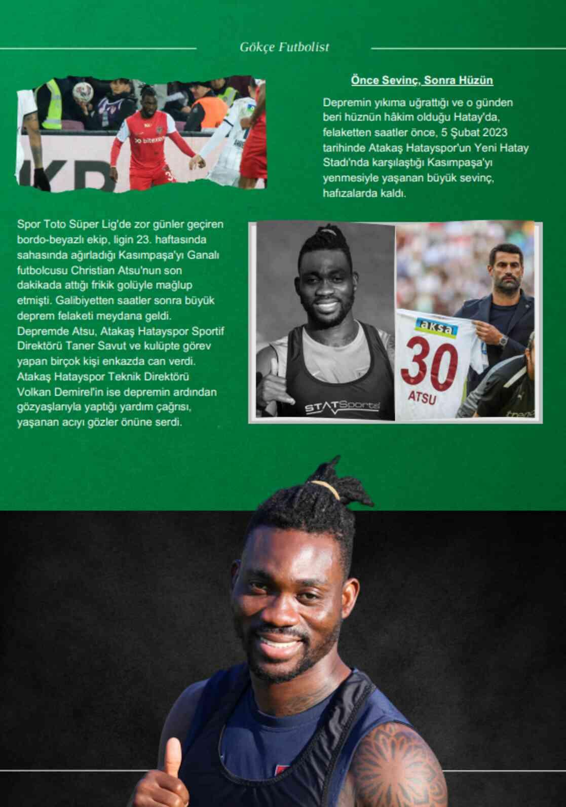 Gökçe Futbolist dergisinin 7. sayısı çıktı: Depremzede Hatayspor Gökçe Futbolist dergisinin 7. sayısı çıktı: Depremzede Hatayspor