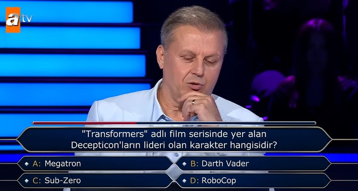 'Transformers' adlı film serisinde yer alan Decepticon'ların lideri olan karakter hangisidir? Kim Milyoner Olmak İster yeni bölüm soru ve cevapları!