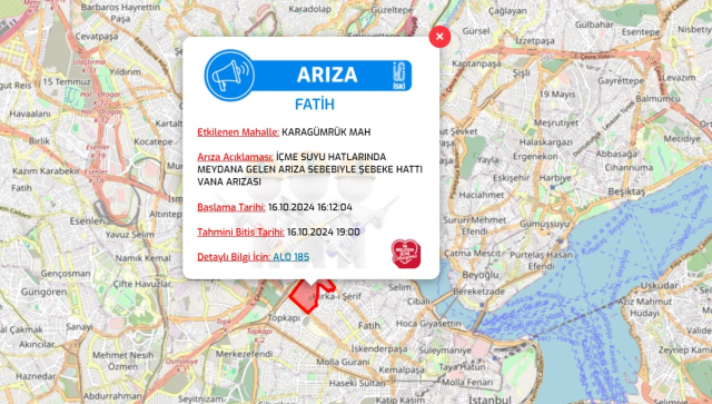 İstanbul İSKİ su kesintisi! 16-17 Ekim Fatih, Beyoğlu, Gaziosmanpaşa su kesintisi listesi! Sular ne zaman gelecek?