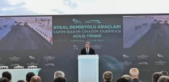 Cumhurbaşkanı Yardımcısı Yılmaz, AYKAL Demir Yolu Araçları Yapım-Bakım-Onarım Fabrikası açılış töreninde konuştu Açıklaması