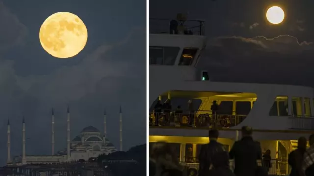 The year's biggest 'Super Full Moon' captivated those who saw it.